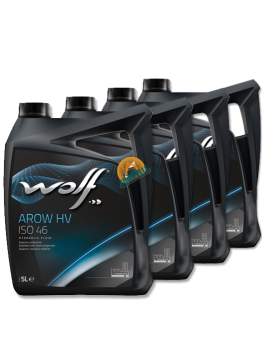 Huile Hydraulique WOLF AROW HV ISO 46  -  4 bidons de 5 litres