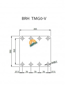platine BRH TECMAN pour mini pelle de 0,8 à 2,5 tonnes (TMG0V )