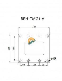 platine BRH TECMAN pour mini pelle de 1,2  à 3 tonnes (TMG1V )