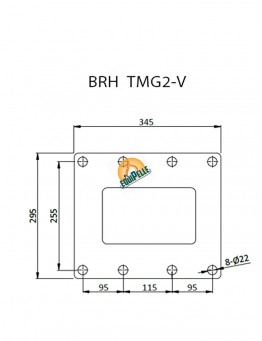 platine BRH TECMAN pour mini pelle de de 2,5 à 4,5 tonnes (TMG2V )