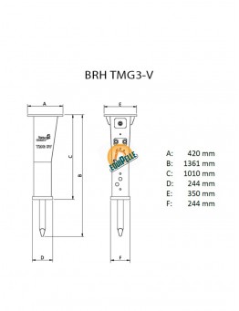 Plan BRH TECMAN pour mini pelle de 4 à 7 tonnes (TMG3V )