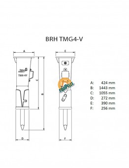Plan BRH TECMAN pour mini pelle de 6 à 9 tonnes (TMG4V )