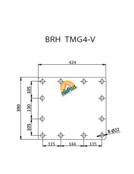 Platine BRH TECMAN pour mini pelle de 6 à 9 tonnes (TMG4V )