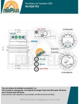 MOTEUR DE TRANSLATION pour CASE CX22B