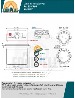 MOTEUR DE TRANSLATION pour IHI IMER 25 NX2