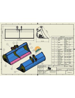 GODET DE CURAGE largeur 1200 mm pour machines de 2.5 à 3 Tonnes