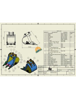 GODET DE TERRASSEMENT largeur 450 mm pour machines de 4 à 6 Tonnes