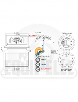 MOTEUR DE TRANSLATION pour CATERPILLAR 312 C