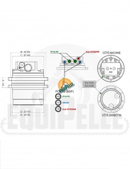 MOTEUR DE TRANSLATION pour JCB 8016