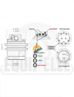 MOTEUR DE TRANSLATION pour KUBOTA KX41-2V