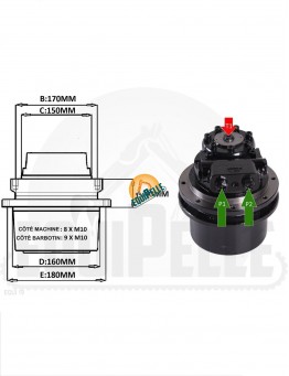 MOTEUR DE TRANSLATION pour CASE CX15