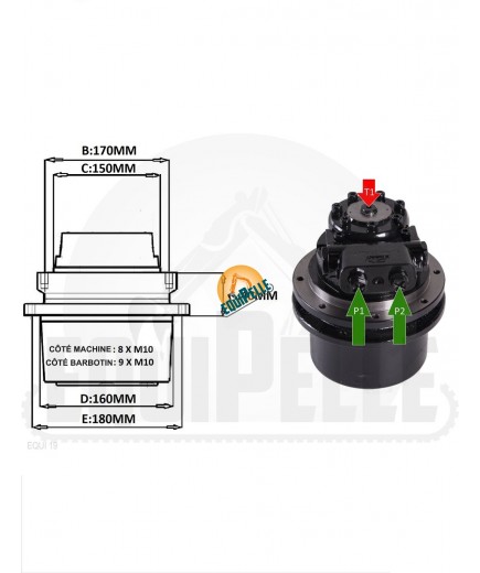 MOTEUR DE TRANSLATION pour CASE CX15
