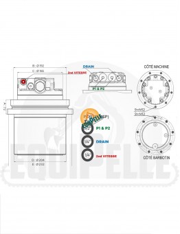 MOTEUR de TRANSLATION pour HINOWA VT3000
