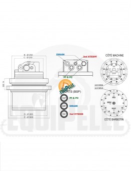 MOTEUR DE TRANSLATION pour KUBOTA KX080.3