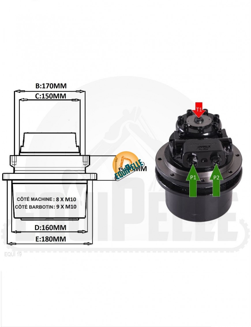 MOTEUR DE TRANSLATION pour YANMAR B14