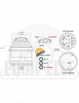 MOTEUR DE TRANSLATION pour DOOSAN DX255LC