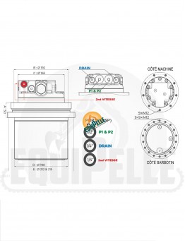 MOTEUR DE TRANSLATION pour CATERPILLAR 303