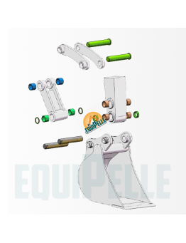 Kit AXES et BAGUES du GODET pour KUBOTA KX61-2