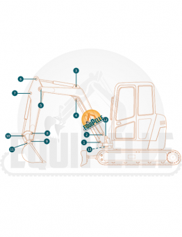 Kit AXES et BAGUES BRAS COMPLET TAKEUCHI TB23R
